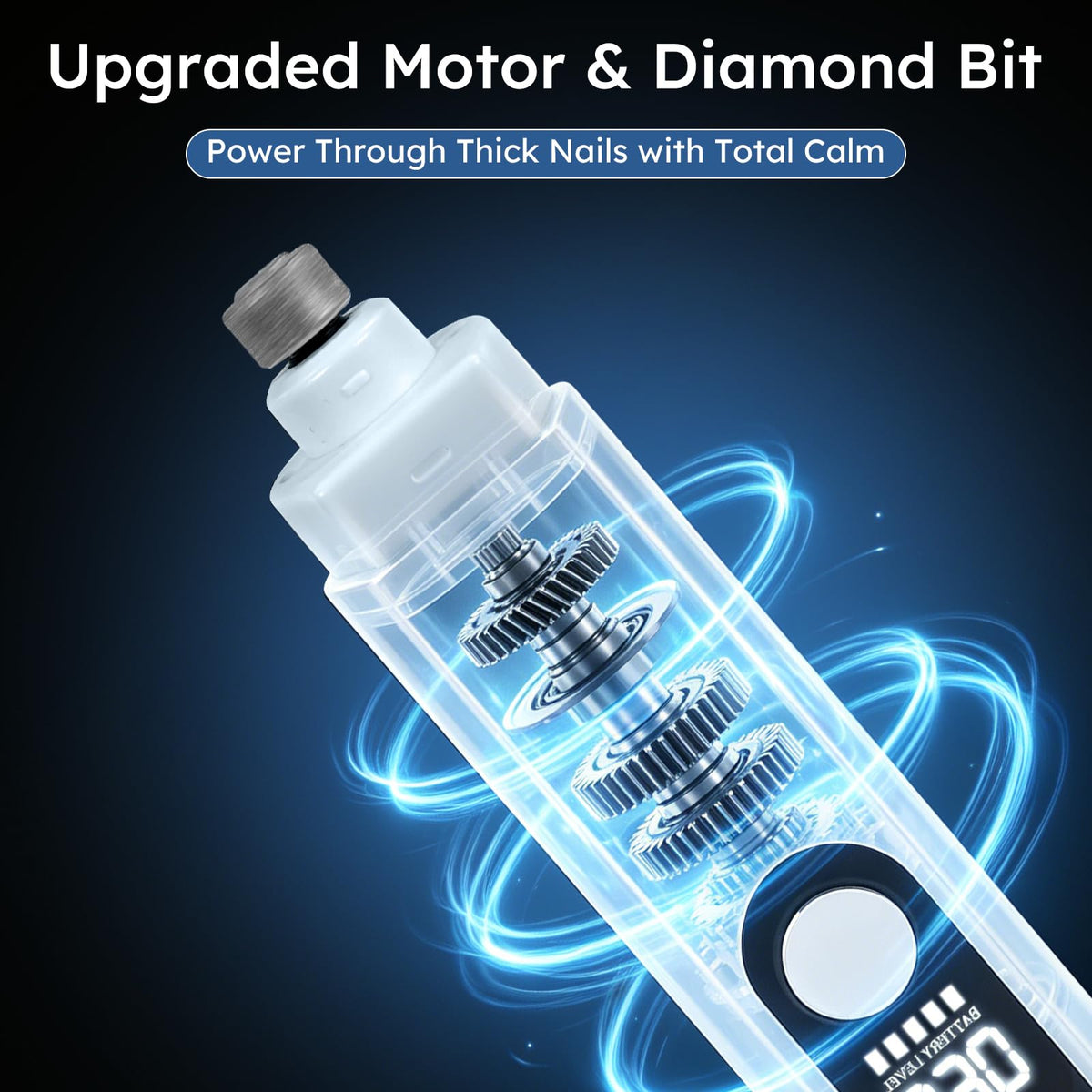 5-Speed Dog Nail Grinder with 2 LED Lights J22478