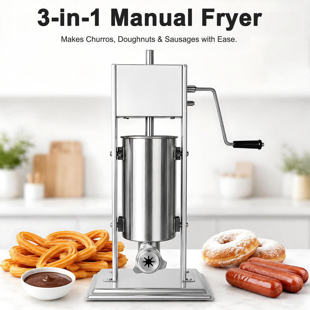 3L/5L/7L Sausage Stuffer & Churro Maker 304 Stainless Steel Y282031