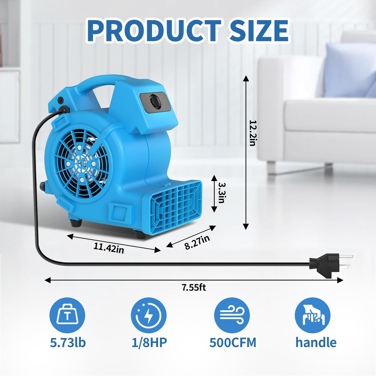 500 CFM High Velocity Floor Dryer I120