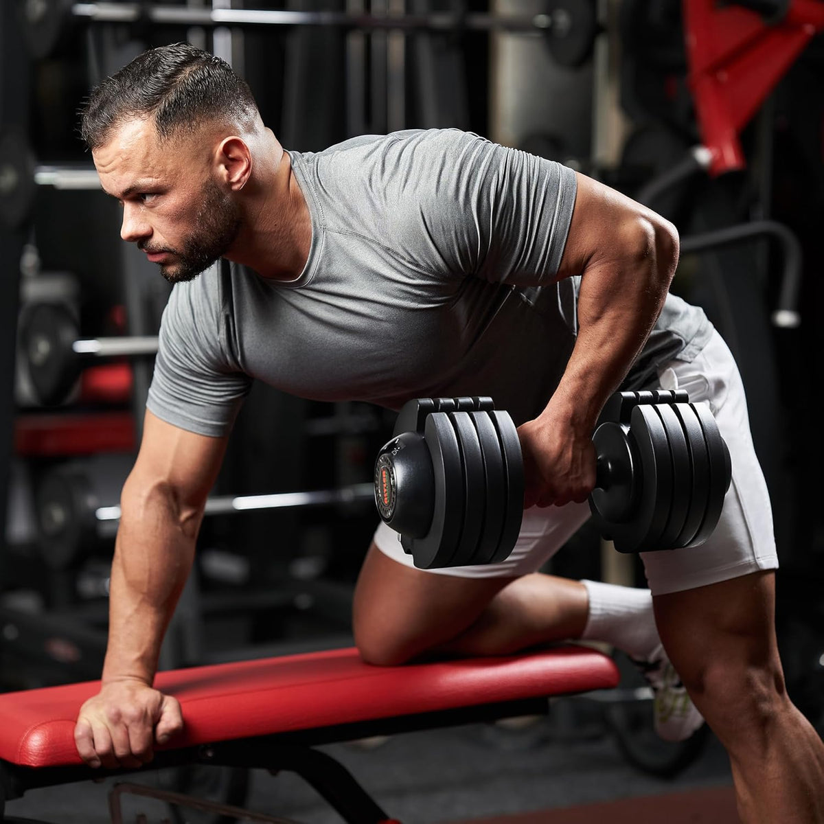 Adjustable Dumbbell Set with Tray B188326