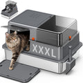 XXXL Stainless Steel Litter Box with Lid Z67053