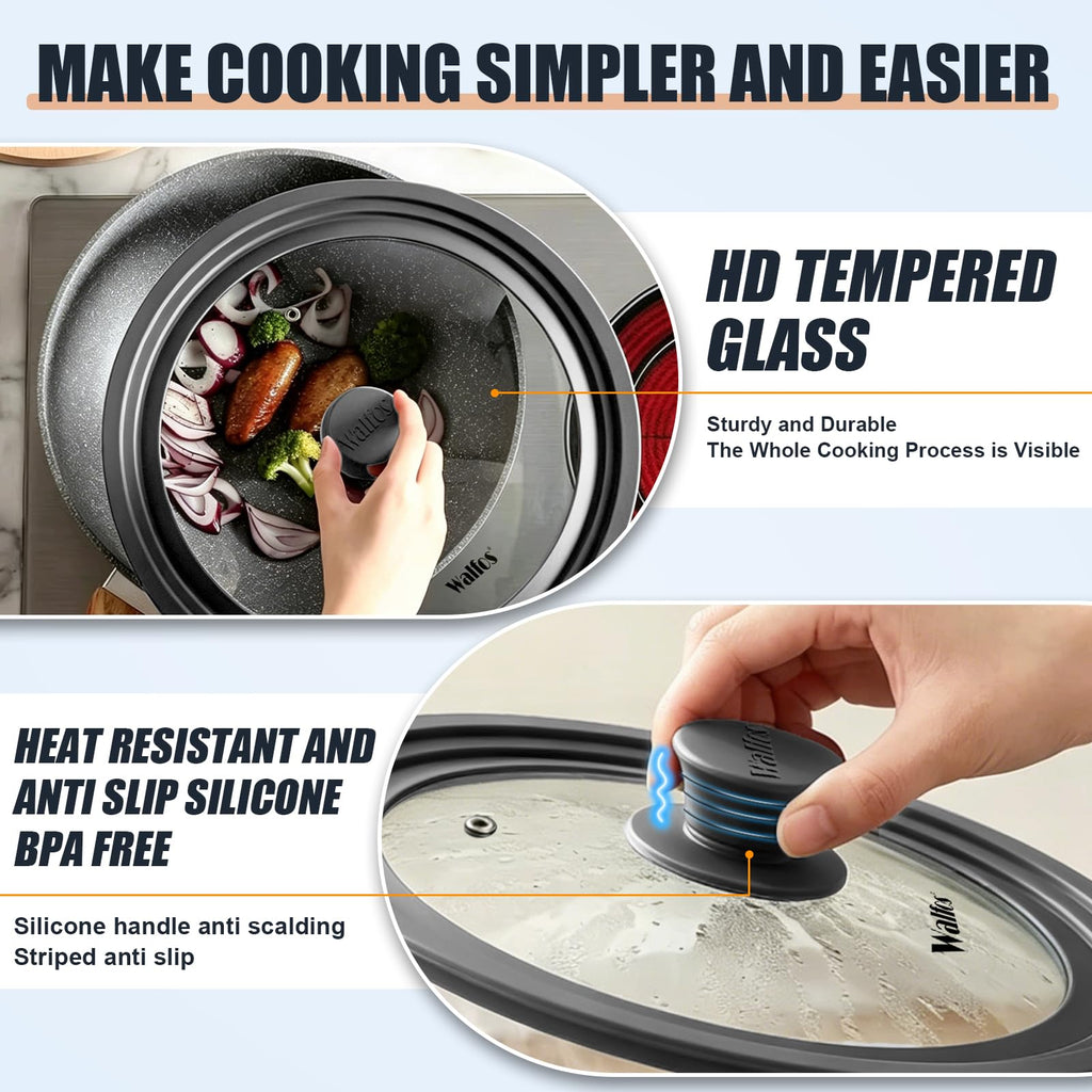 Tempered Glass Universal Lid for Pots, Pans and Skillets Q416