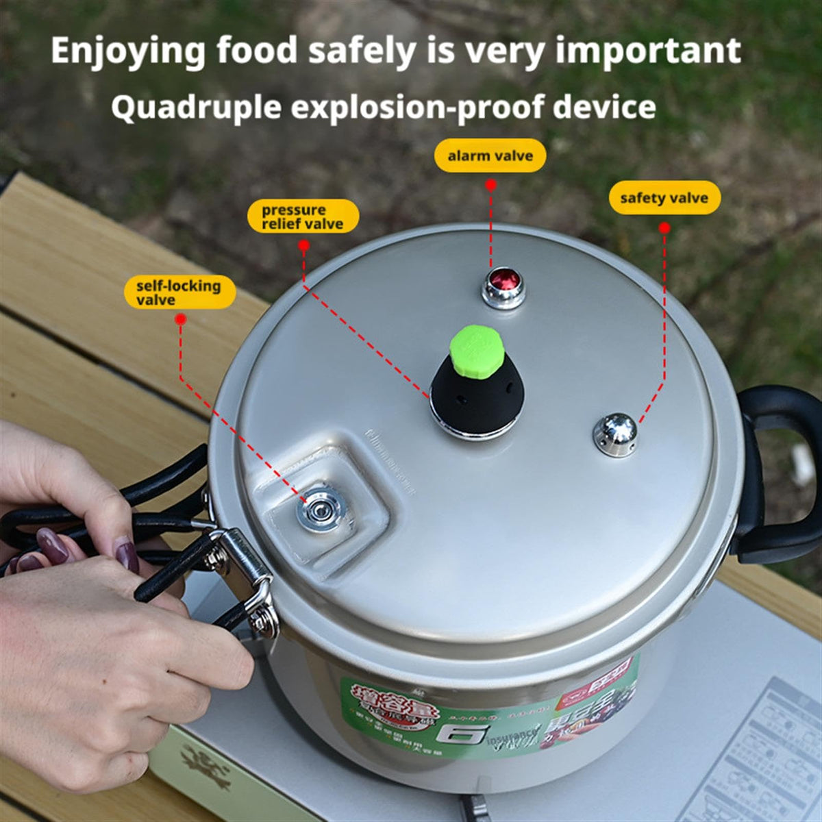 2L Aluminum Alloy Pressure Cooker W9958
