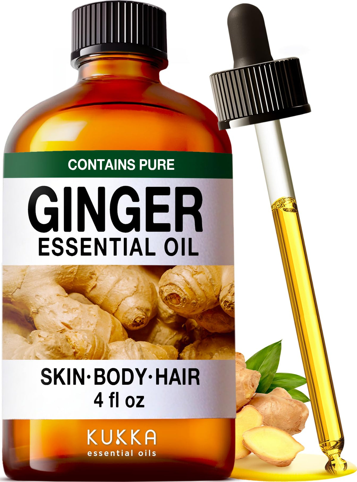 Ginger Hair Oil & Lavender Diffuser Essential Oil Set 2x4 fl oz S488