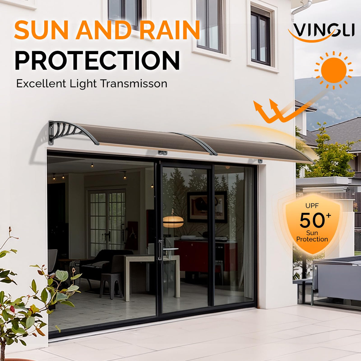 40" x 60" Polycarbonate Door Awning I3762