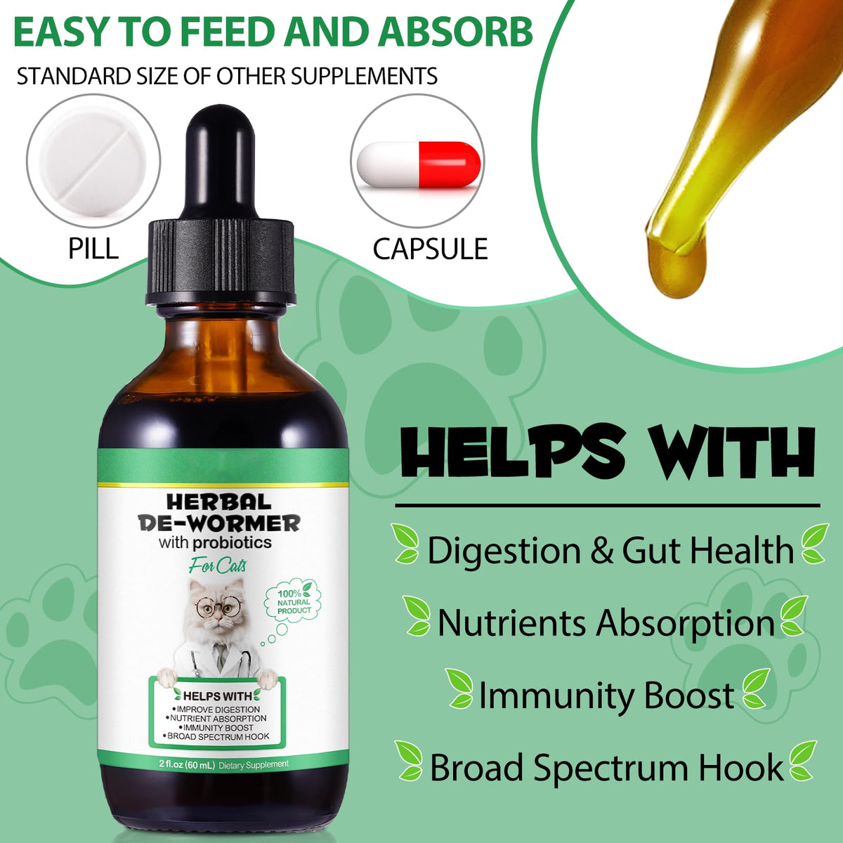 Cat Multivitamin Supplement Drops with Probiotic S88151