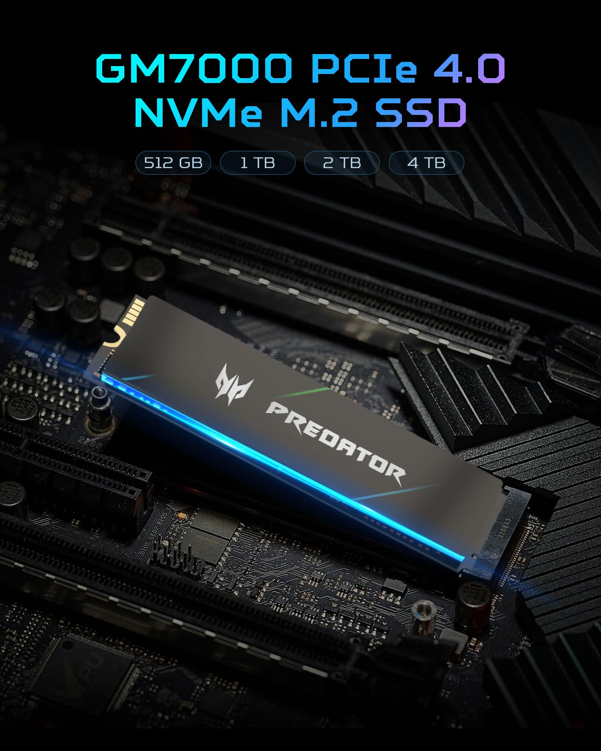 1TB NVMe PCIe Gen4×4 M.2 Internal SSD V863