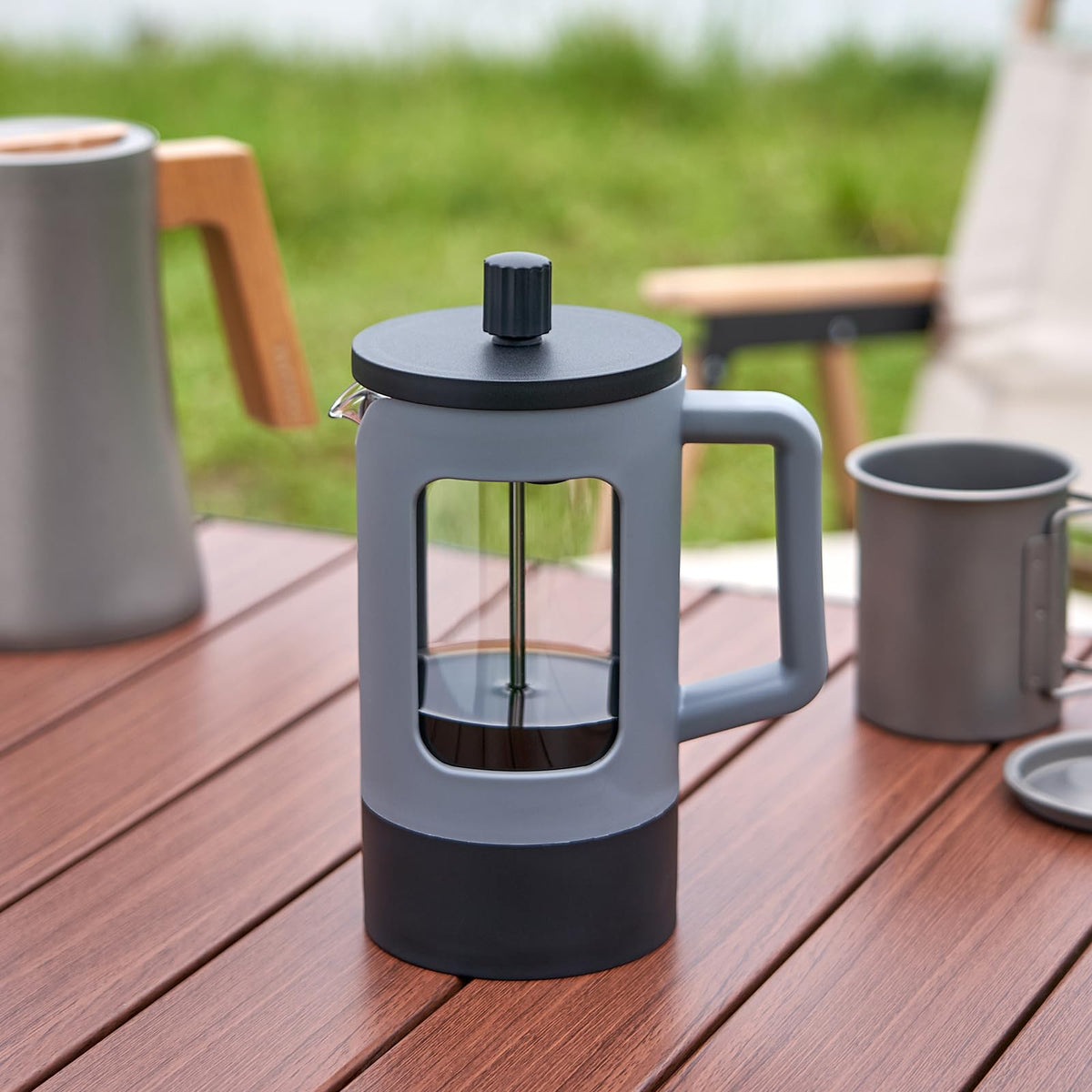 21 oz Heat-resistant Borosilicate Glass French Press Coffee Maker M5983
