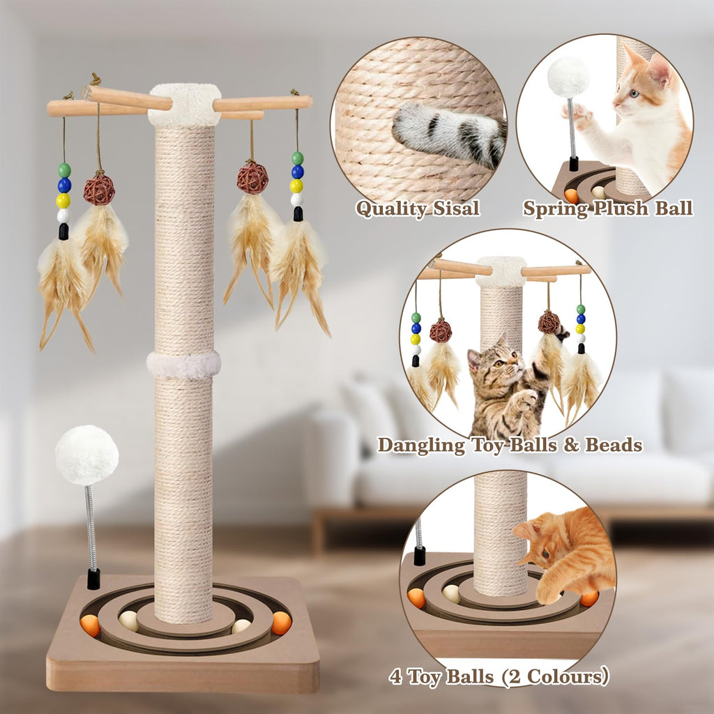 Sisal Cat Scratching Post with Toys P95644