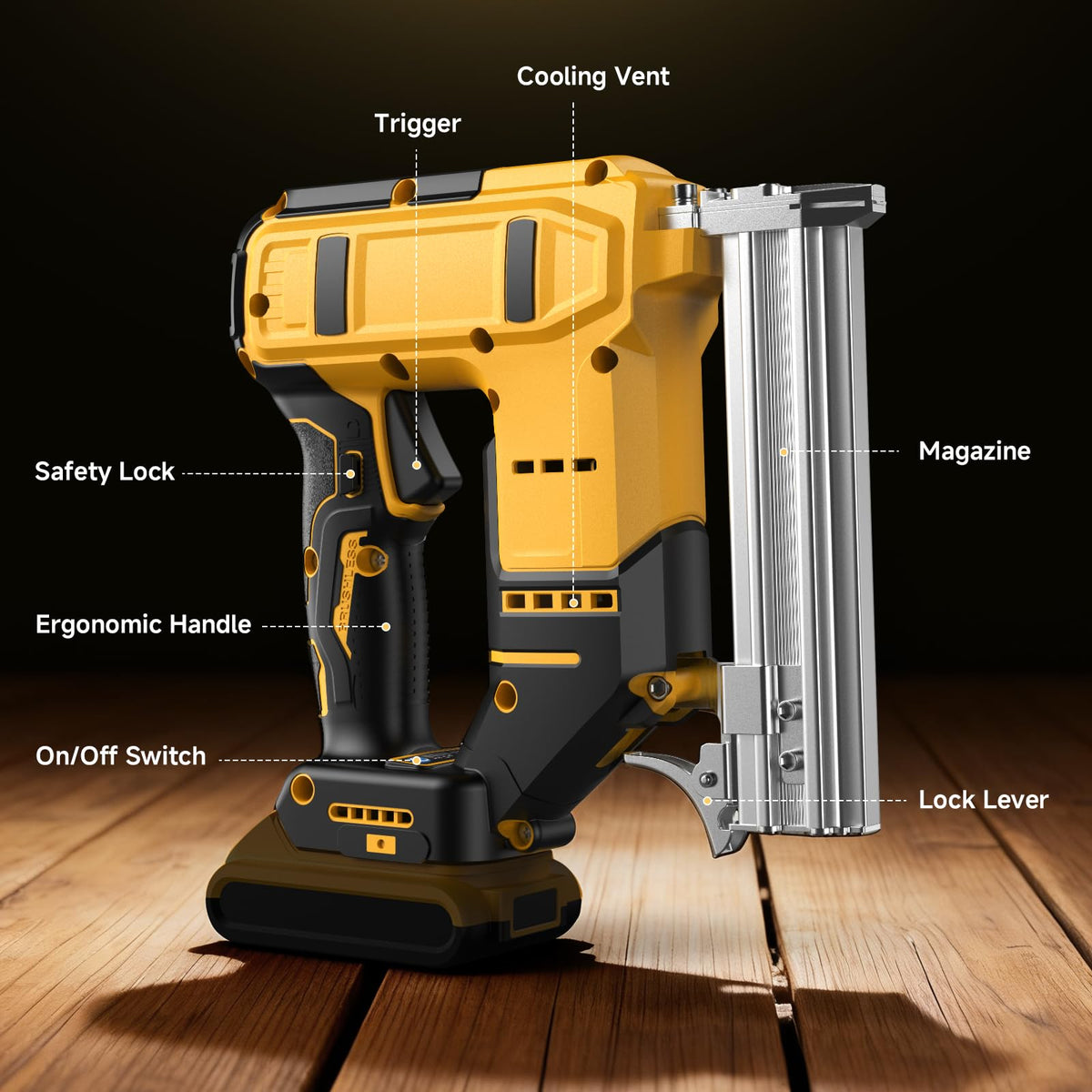 2-in-1 Cordless 18GA Nail Gun & Staple Gun X3638