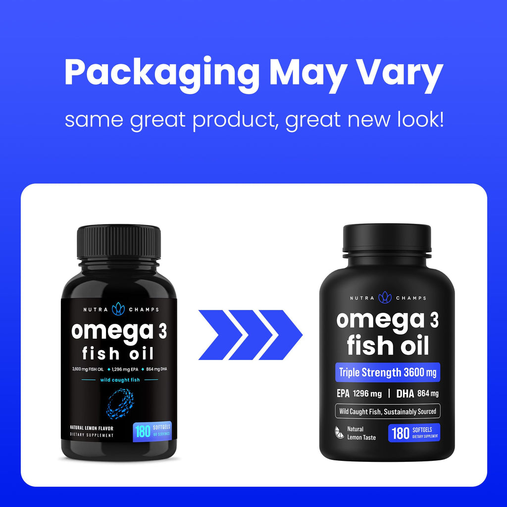 Omega 3 Fish Oil 3600 mg 180 Softgels H969