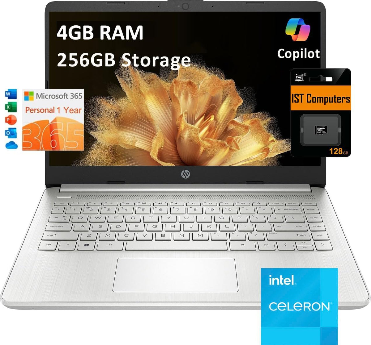 14" HD Intel Celeron N4120 4GB RAM 128GB eMMC Laptop C110