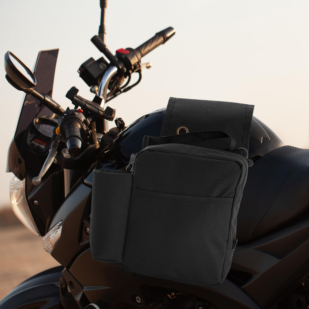 2 Pcs Waterproof Saddle Bag with Pocket T386