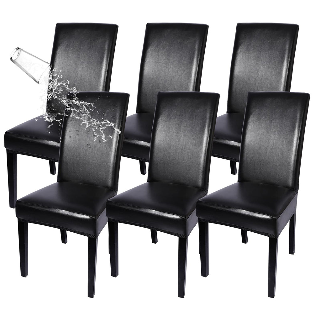 Waterproof PU Leather Dining Chair Covers Set of 6 N102851