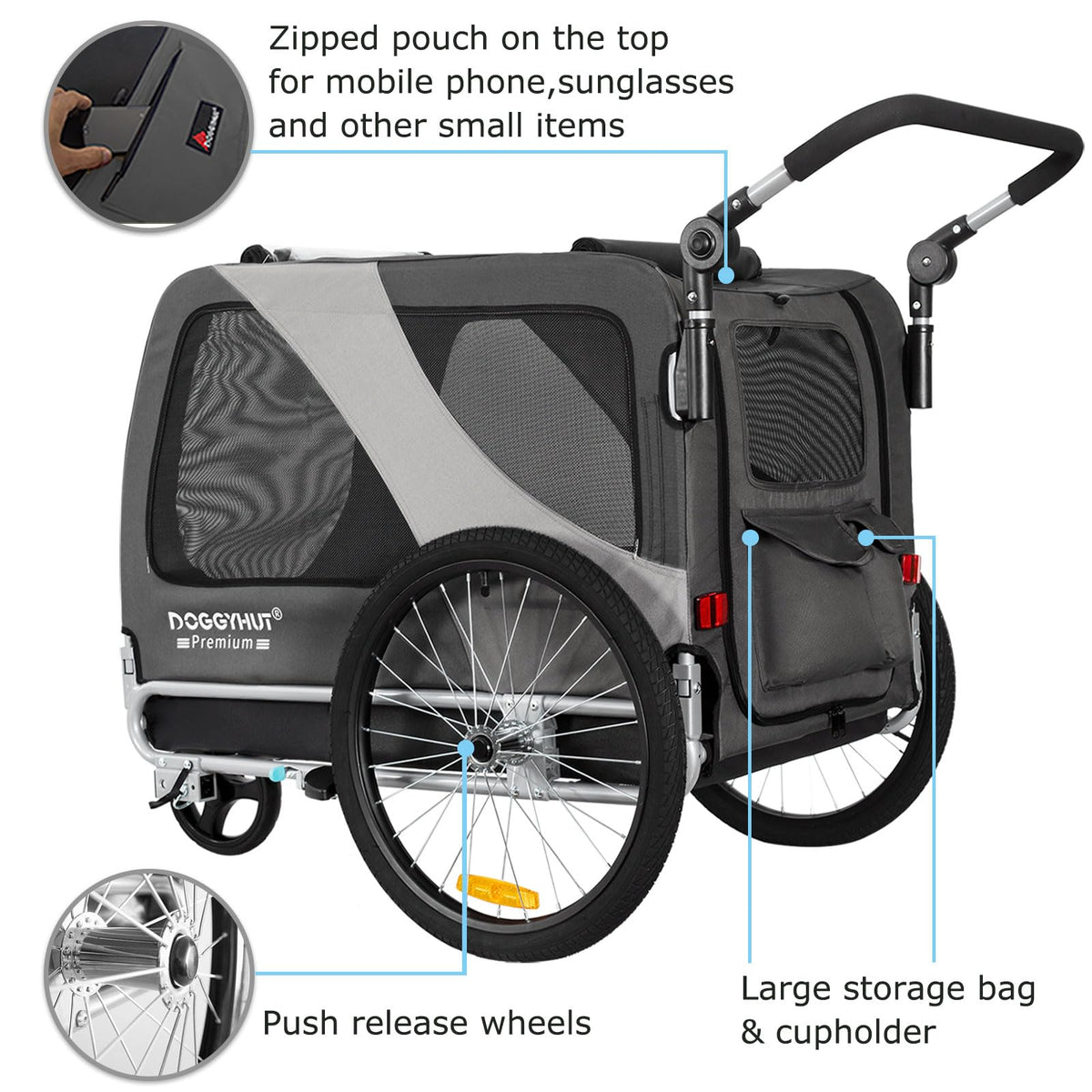 X Large Pet Bike Trailer & Stroller L7862