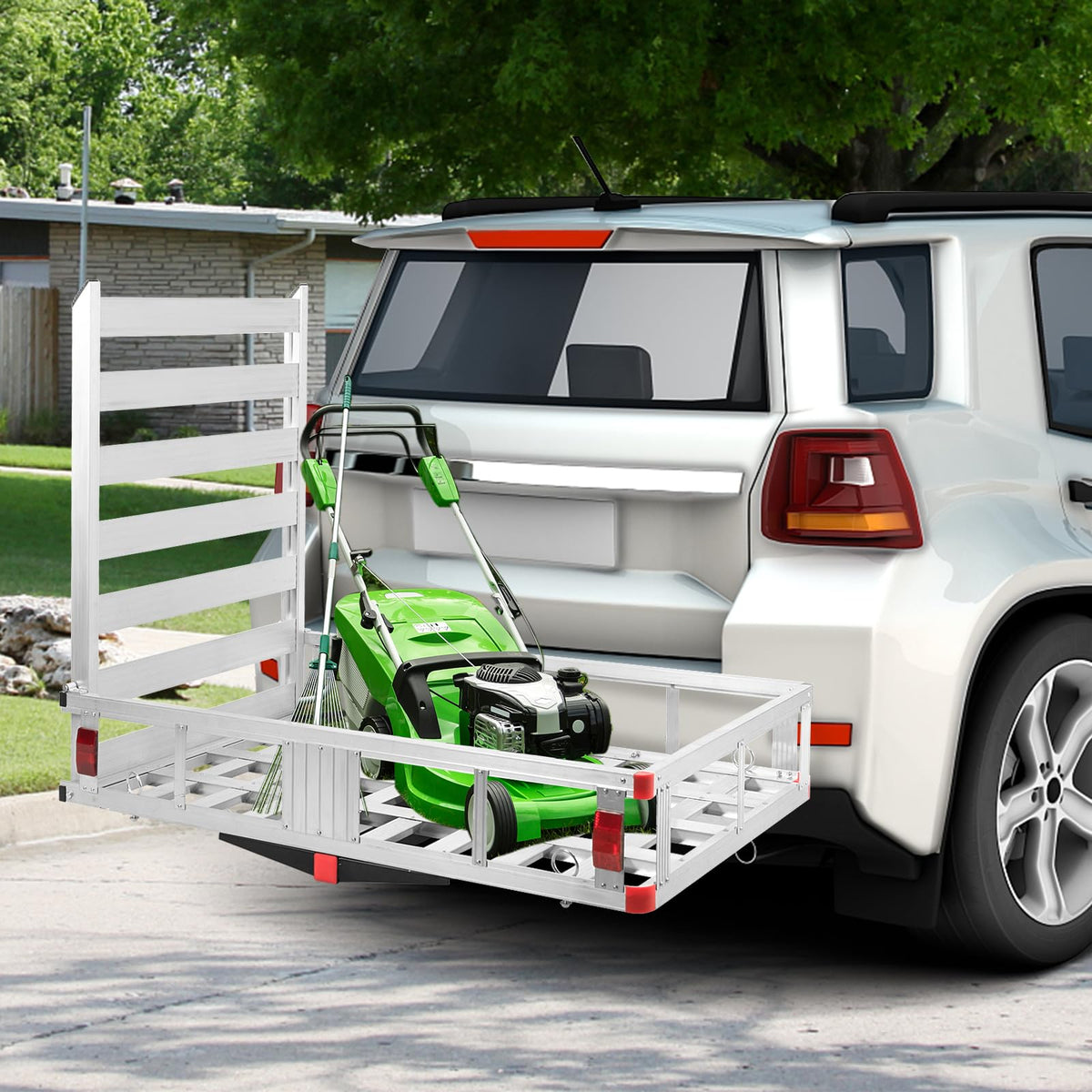 50"x 29.5" Aluminum Hitch Cargo Carrier with Ramp A53201