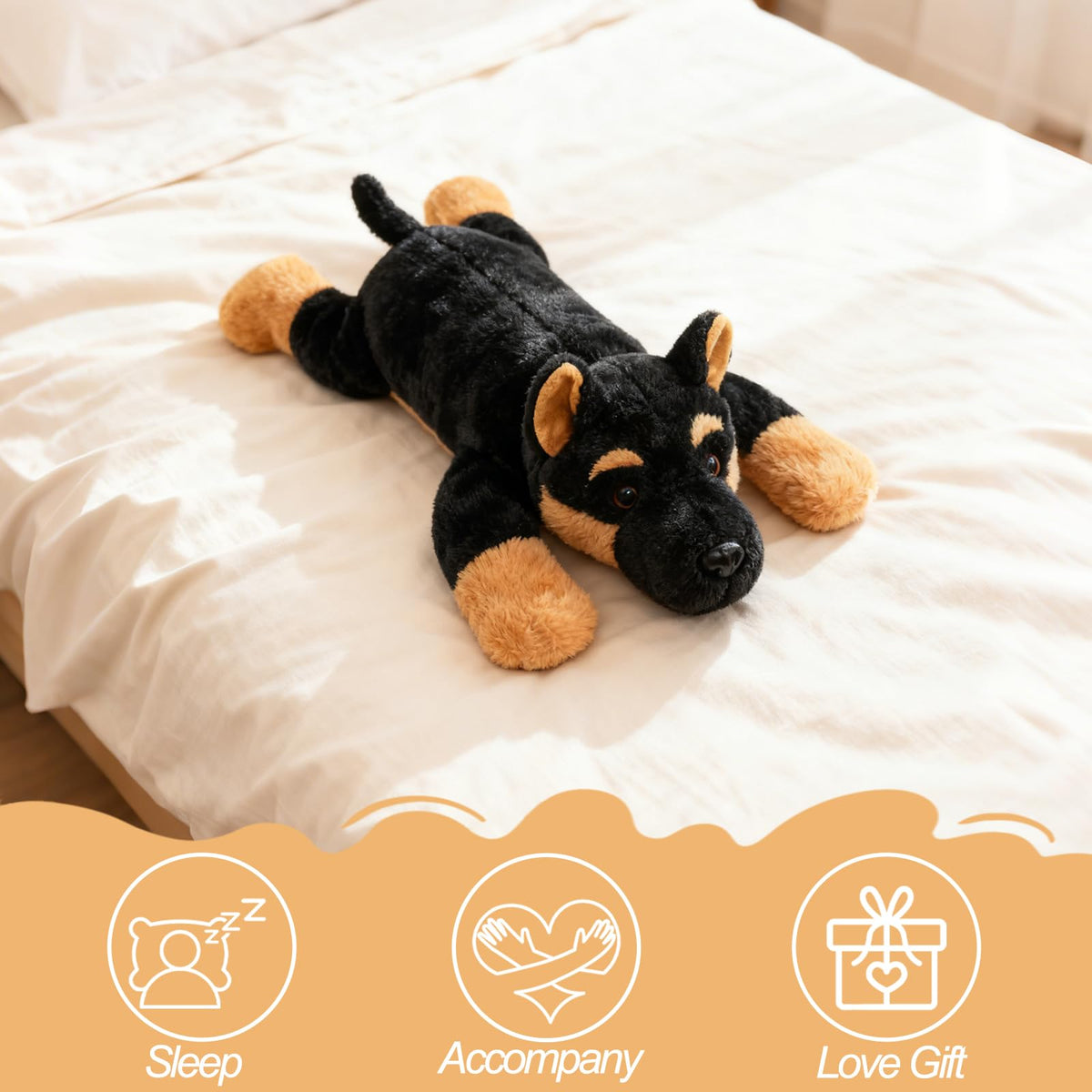 20" 4.1 lbs German Shepherd Plush Hugging Pillow G298394