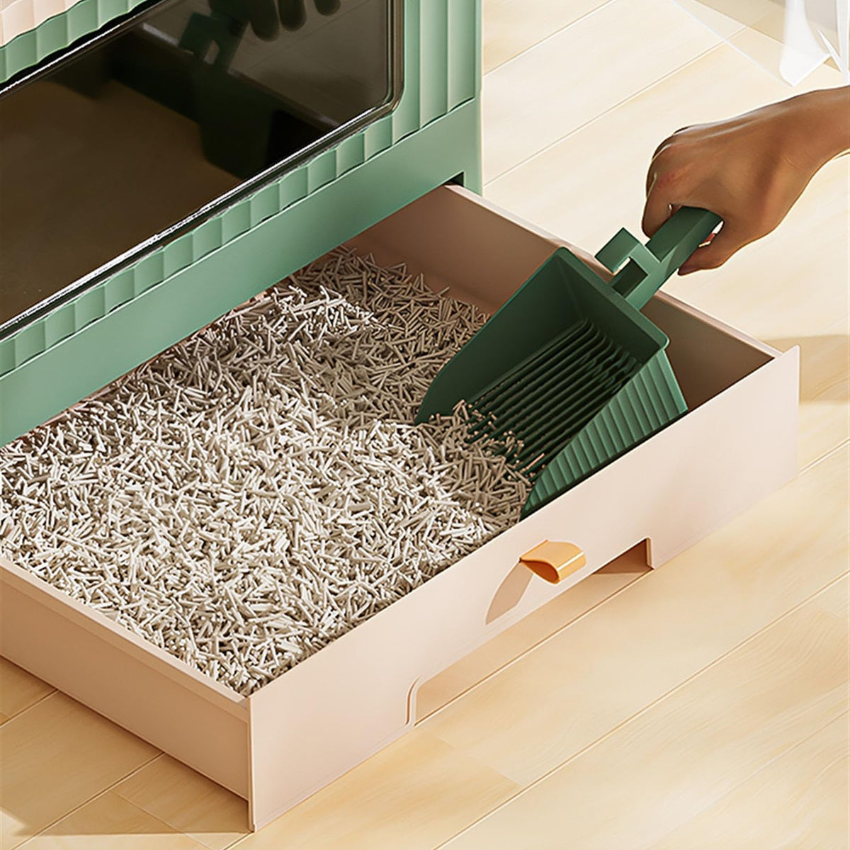 Foldable Cat Litter Box with Lid C570
