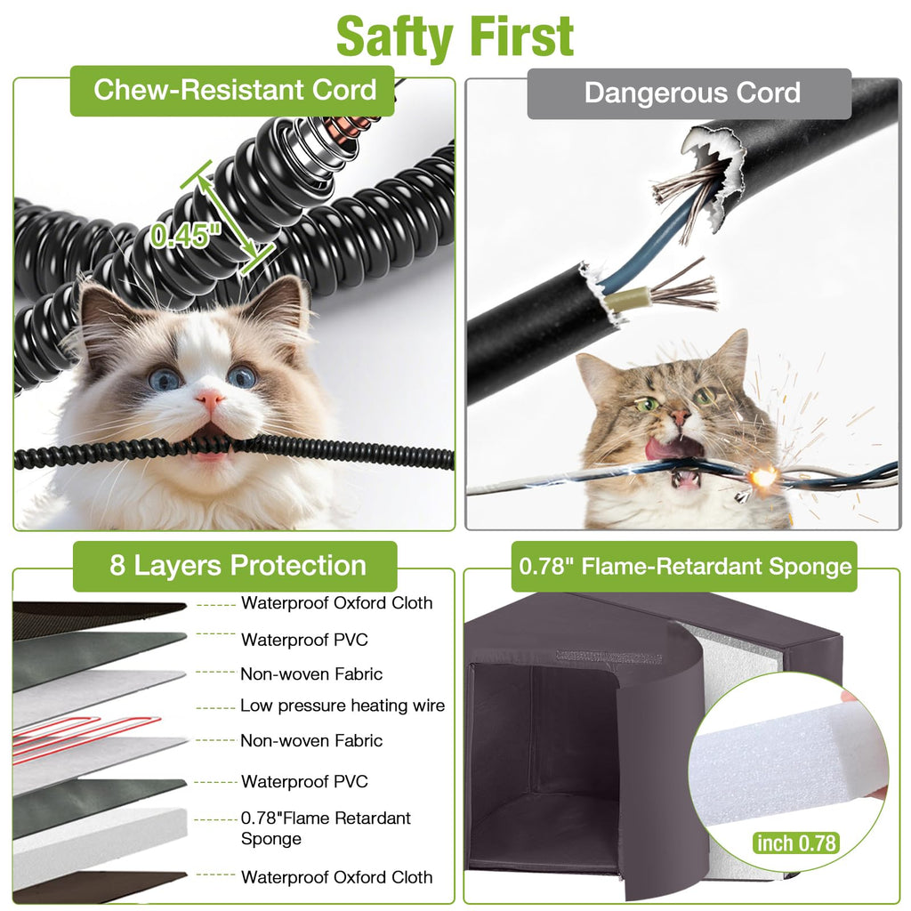 Heated Insulated Weatherproof Outdoor Cat House K322