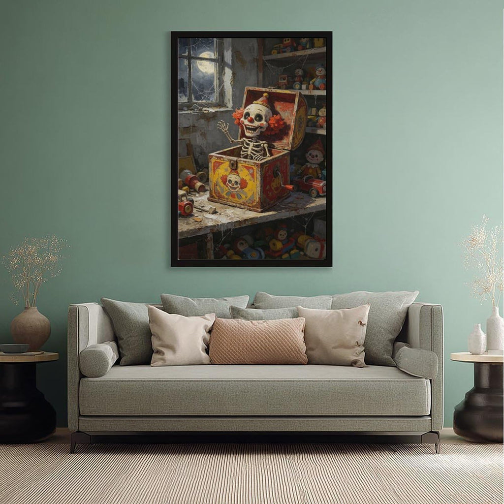 Canvas Wall Art Oil Painting Poster Print with Black Frame 24" L X 36" W E80512