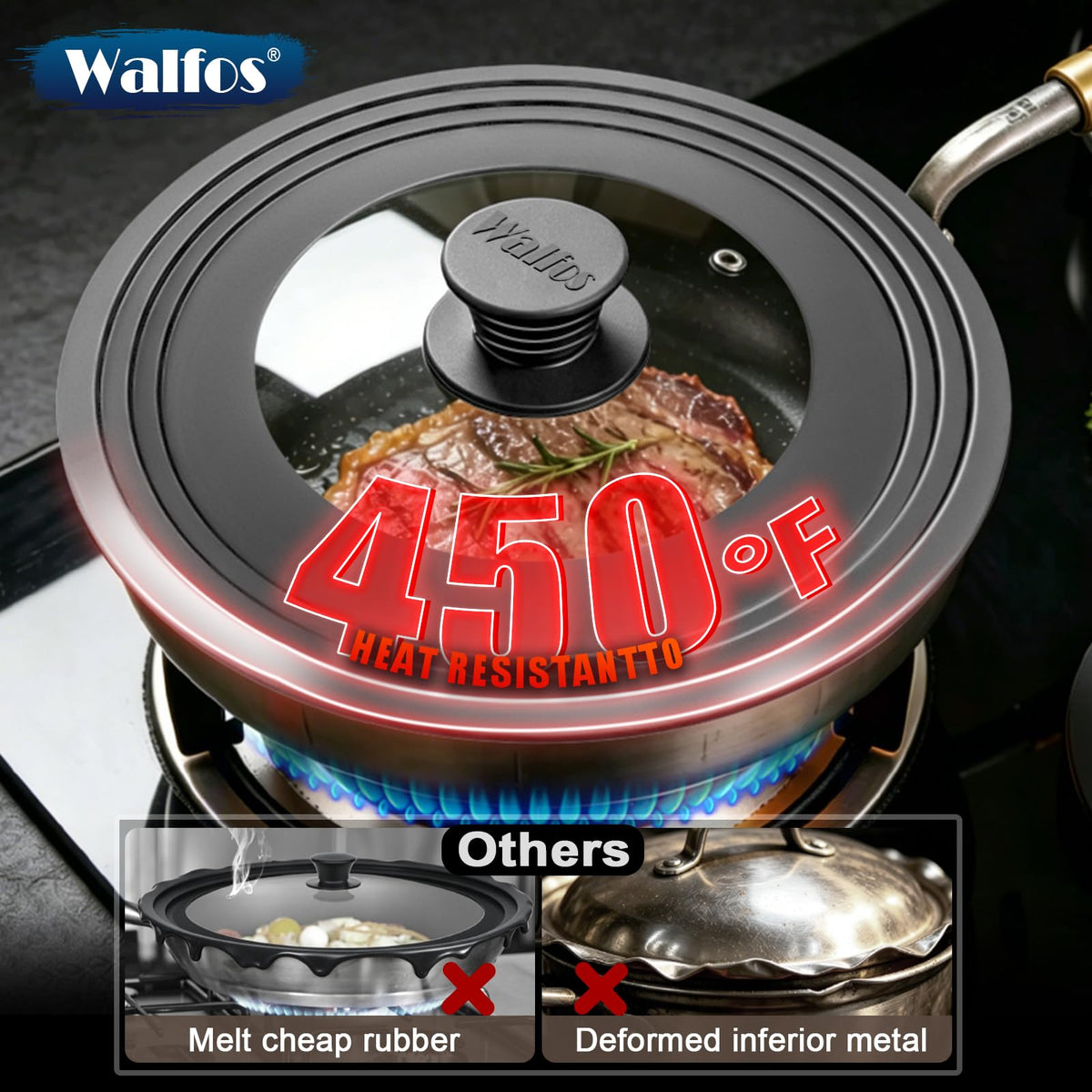 Tempered Glass Universal Lid for Pots, Pans and Skillets Q416