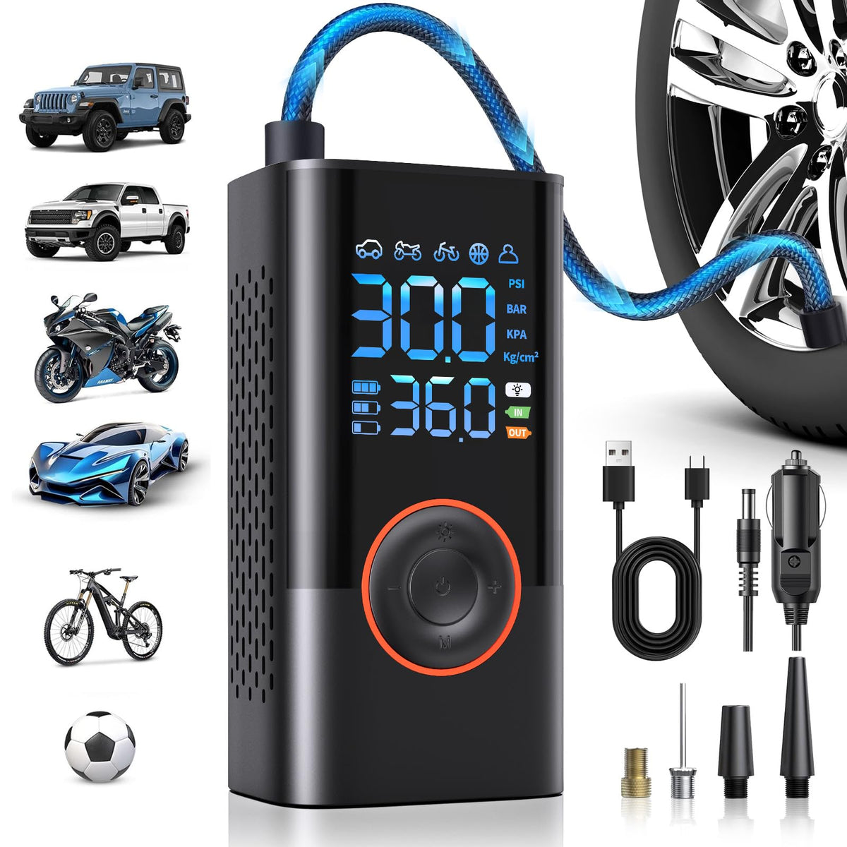 Portable Cordless Tire Inflator Air Compressor 150PSI D235