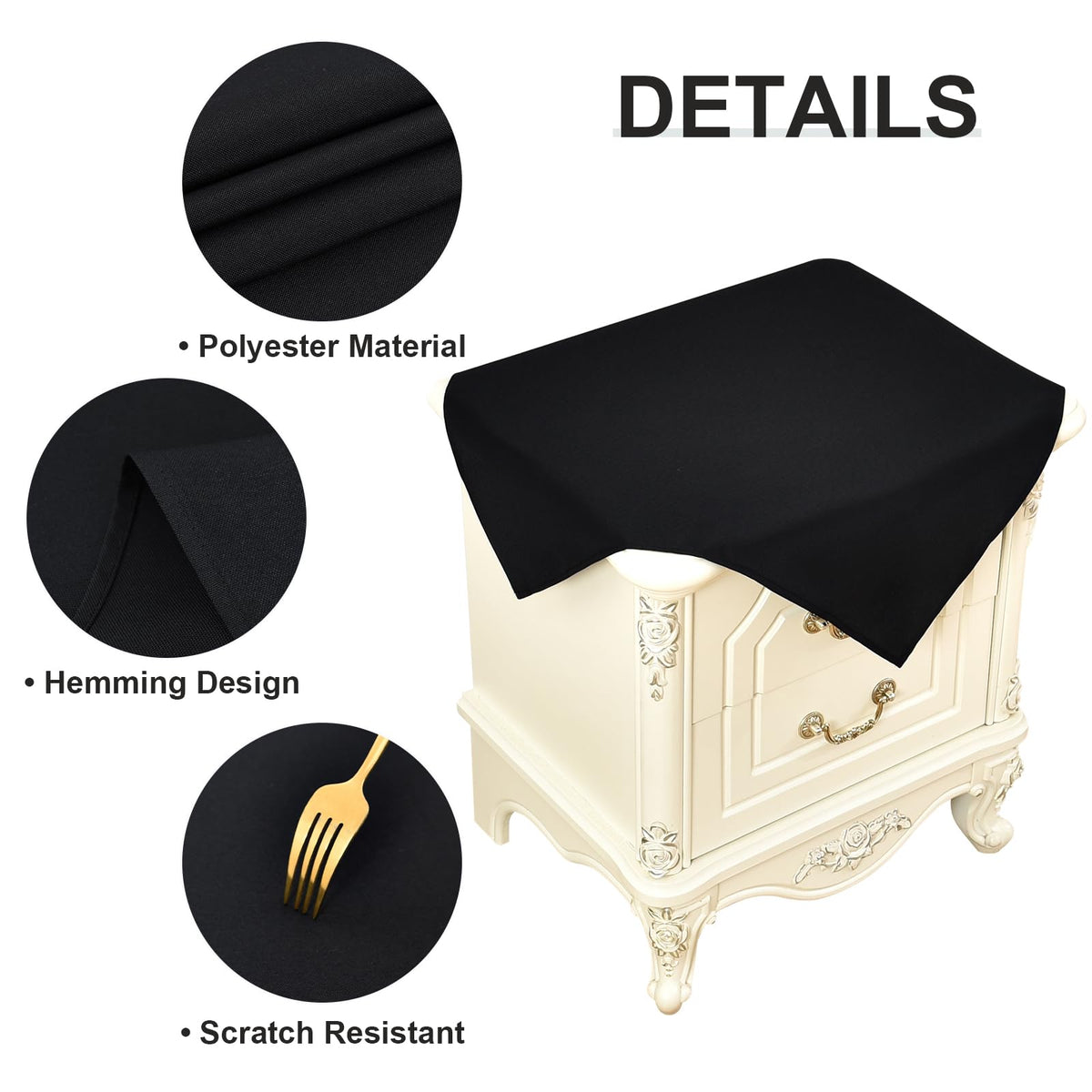 2 Pack 30x30 Inch Washable Tablecloth Q74227