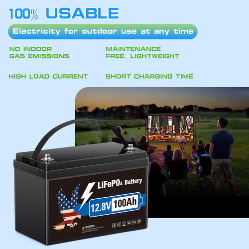 12V 100Ah LiFePO4 Lithium Battery Group 31 V77963