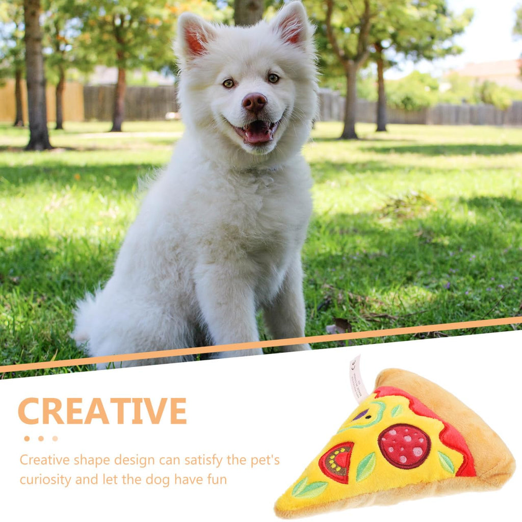 Squeaky Pizza Plush Dog Chew Toy 1 Pack G348131
