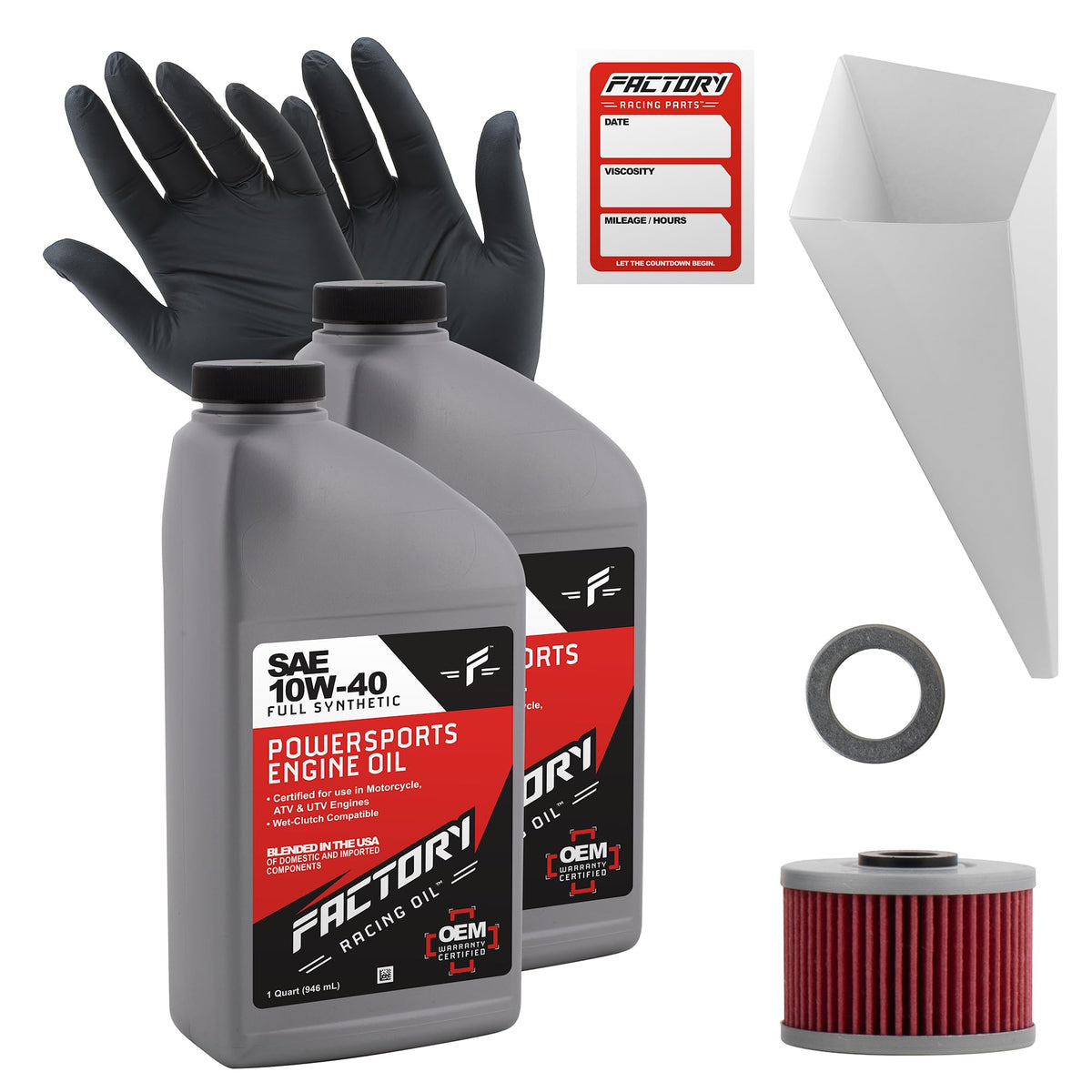 Oil Change Kit compatible with Kawasaki Motorcycles F14444