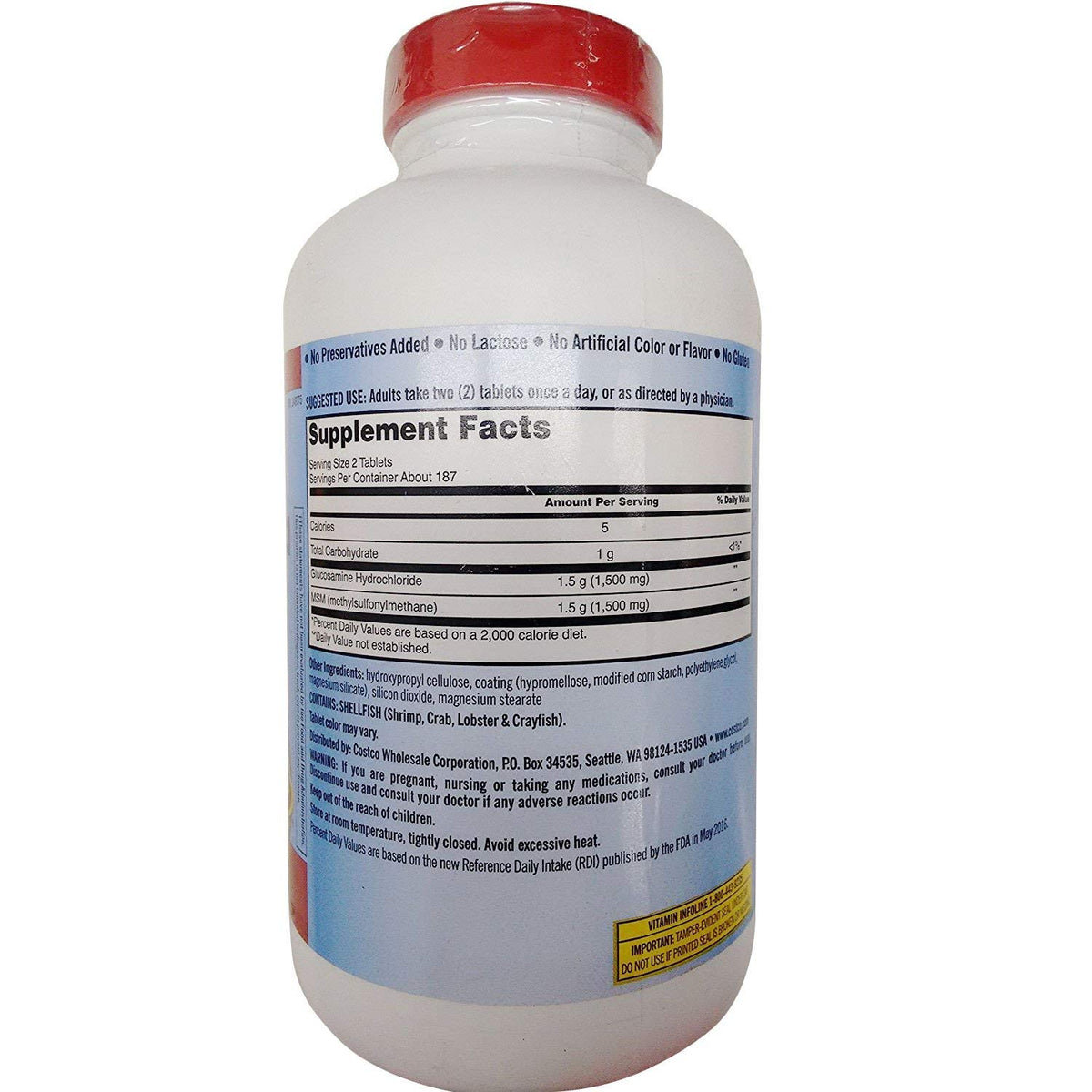Glucosamine HCI with MSM 375 Count Pack of 2 R2676