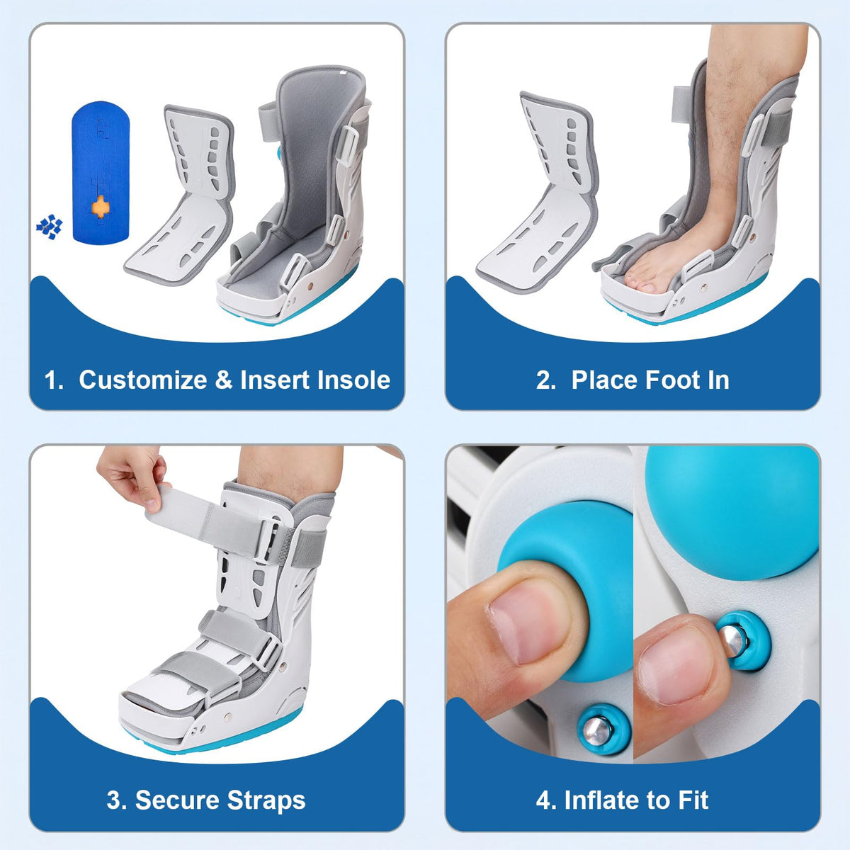 Small Air Cam Walker Fracture Boot with Decompression Insole O64062