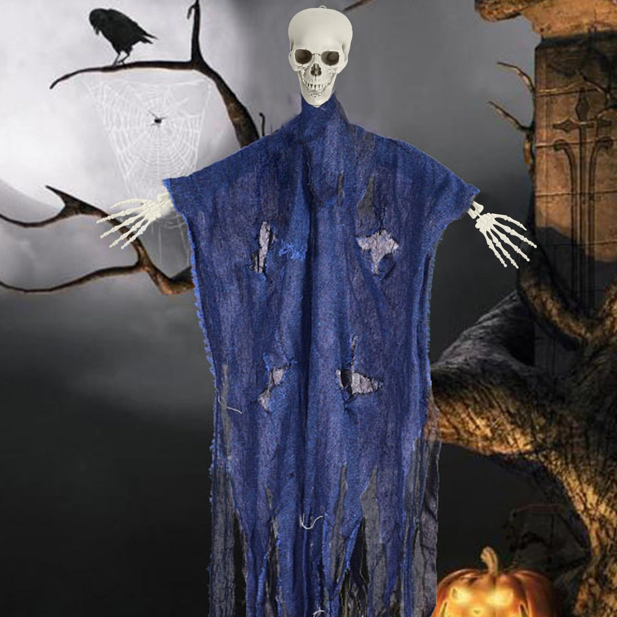 5.4FT Poseable Life Size Plastic Skeleton O95293