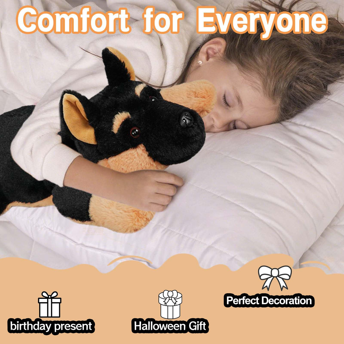 20" 4.1 lbs German Shepherd Plush Hugging Pillow G298394