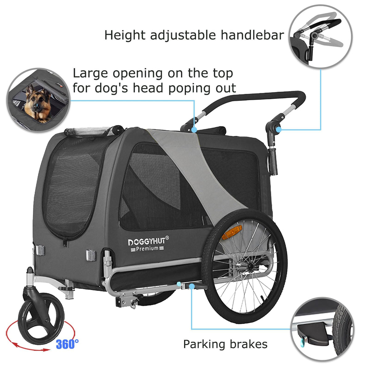 X Large Pet Bike Trailer & Stroller L7862
