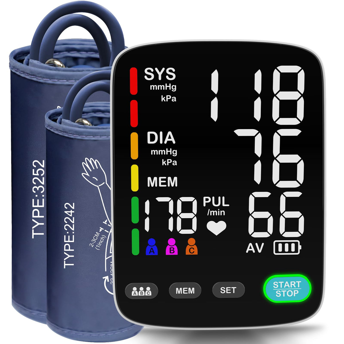 Automatic Upper Arm Blood Pressure Monitor with 5.4 inch LED Screen Q540008