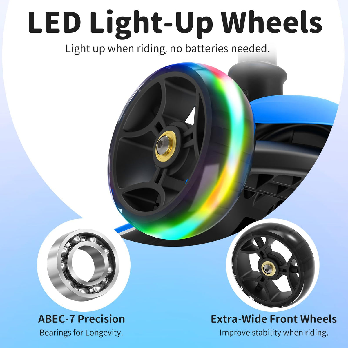 3 Wheel Folding Kids Scooter with LED Light-Up Wheels Z50159
