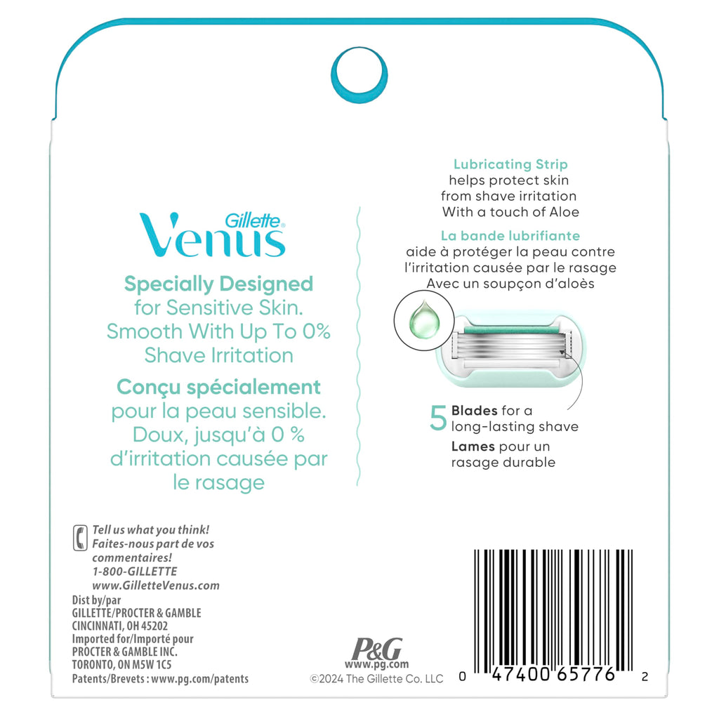 6 Count Sensitive Womens Razor Blade Refills Q6636