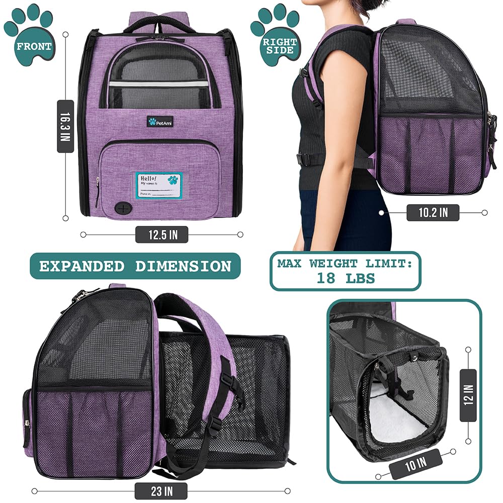 Expandable Dog Cat Backpack Carrier N4694