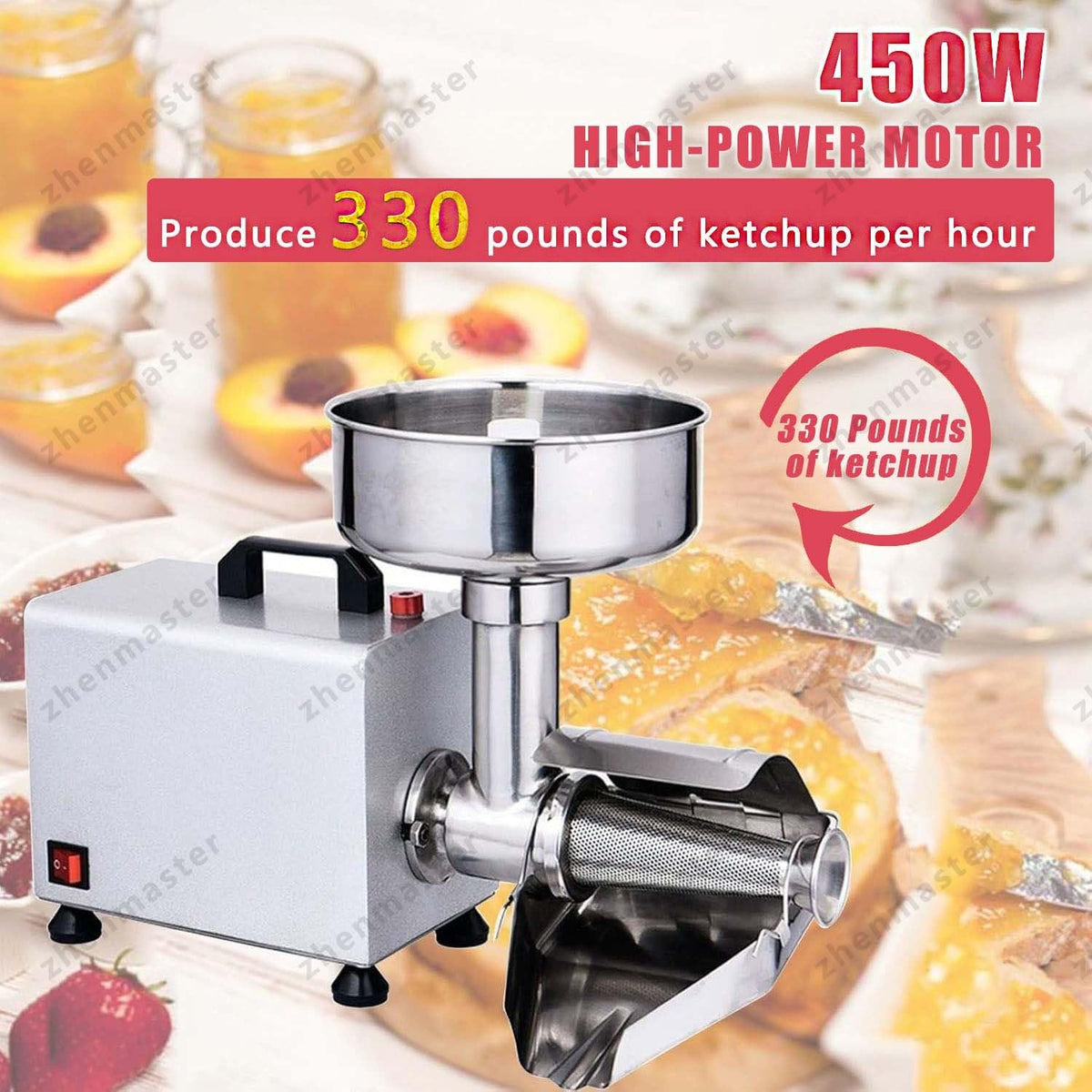 Stainless Steel Electric Tomato Strainer 450W T4178