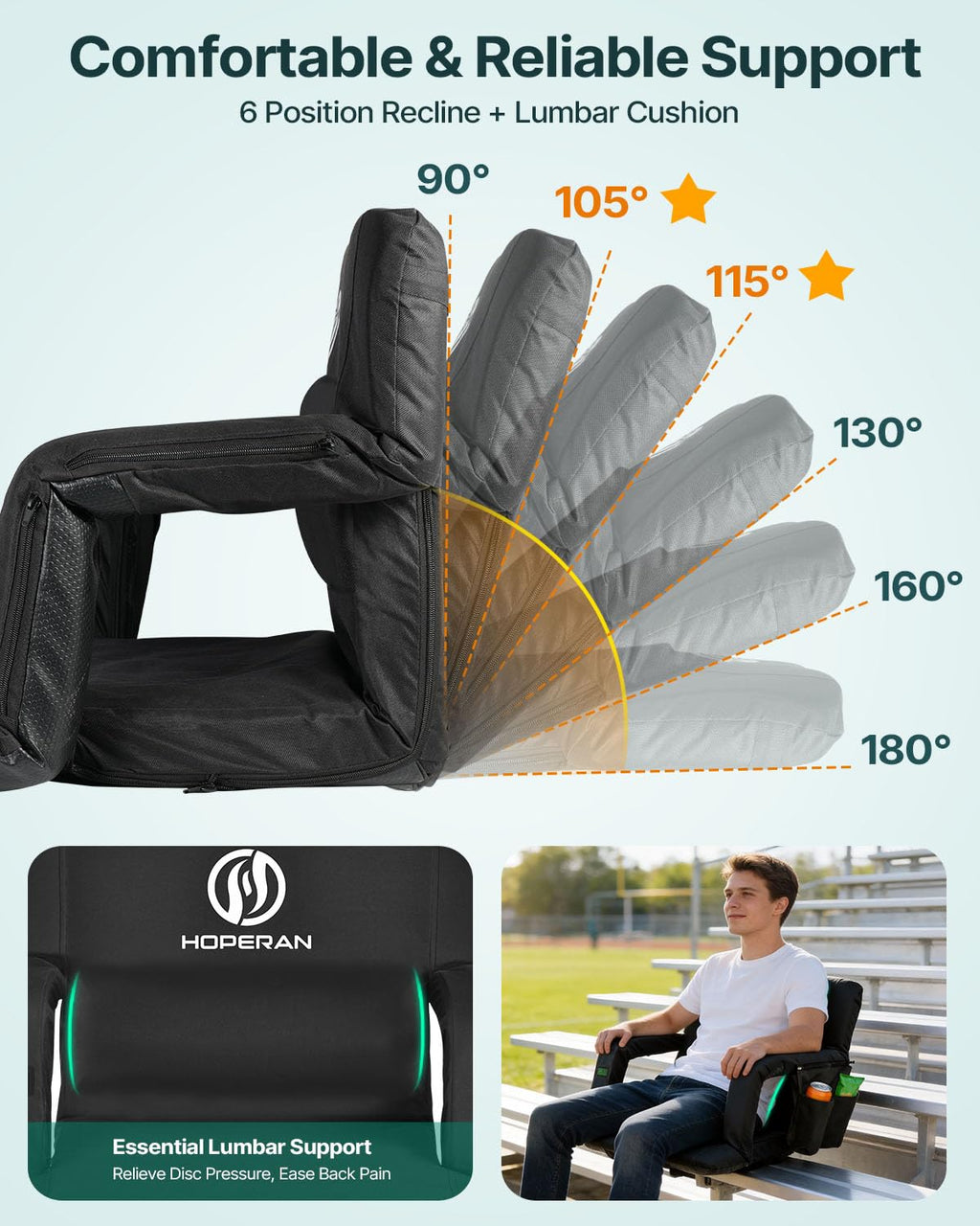 Massage Heated Stadium Seats for Bleachers C118058