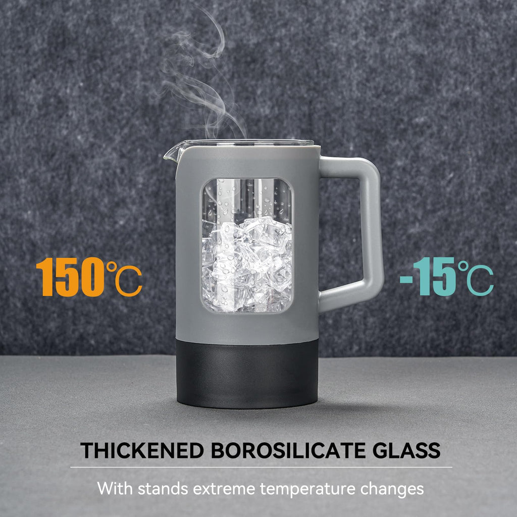 21 oz Heat-resistant Borosilicate Glass French Press Coffee Maker M5983