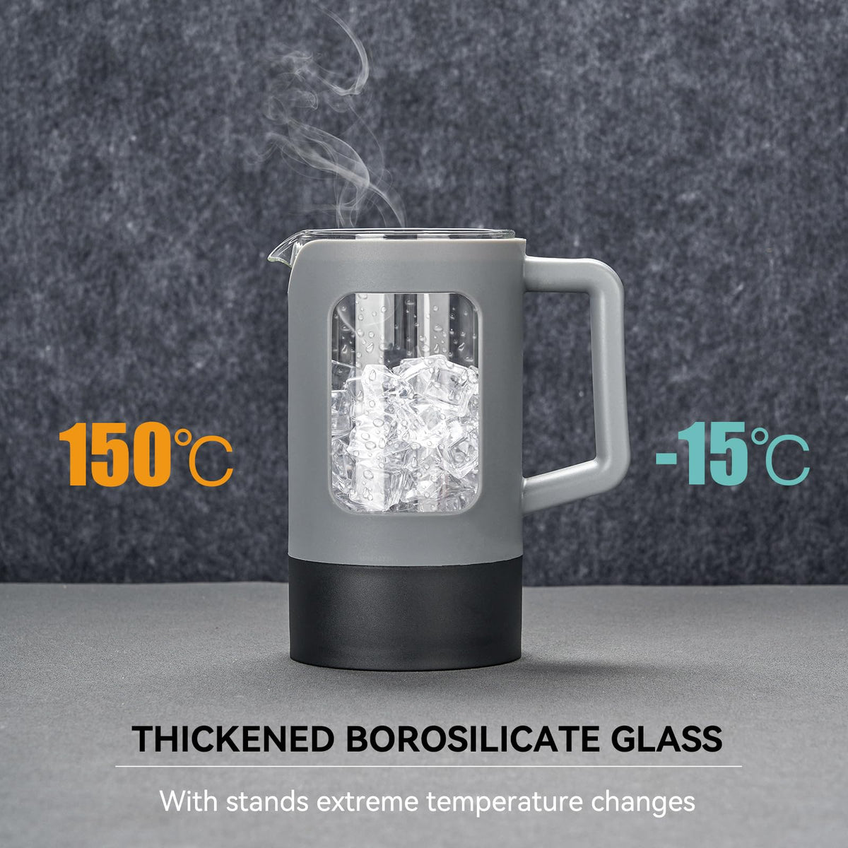 21 oz Heat-resistant Borosilicate Glass French Press Coffee Maker M5983