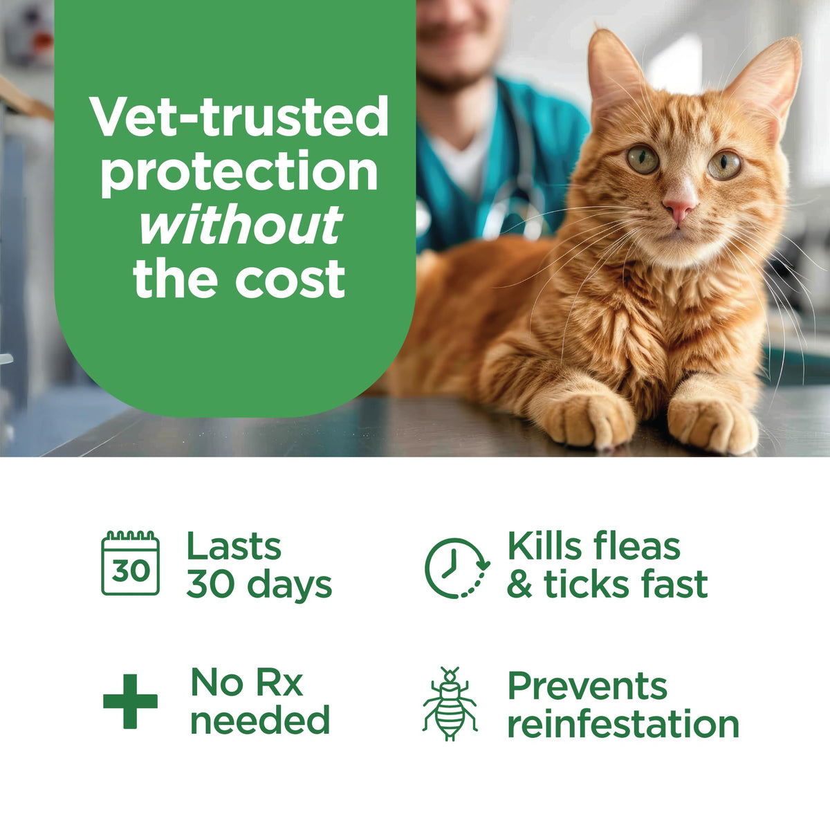 Flea and Tick Topical for Cats 3 Dose Z998