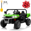 24V 4WD Ride on Truck Car with Dump Bed, 2 Seaters, Remote Control, Green N6770