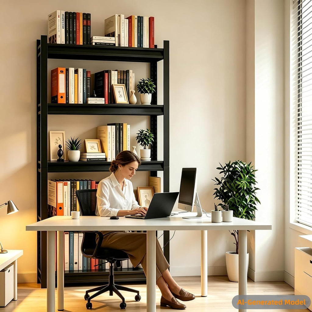 5 Tier Heavy Duty Metal Bookshelf Z20233