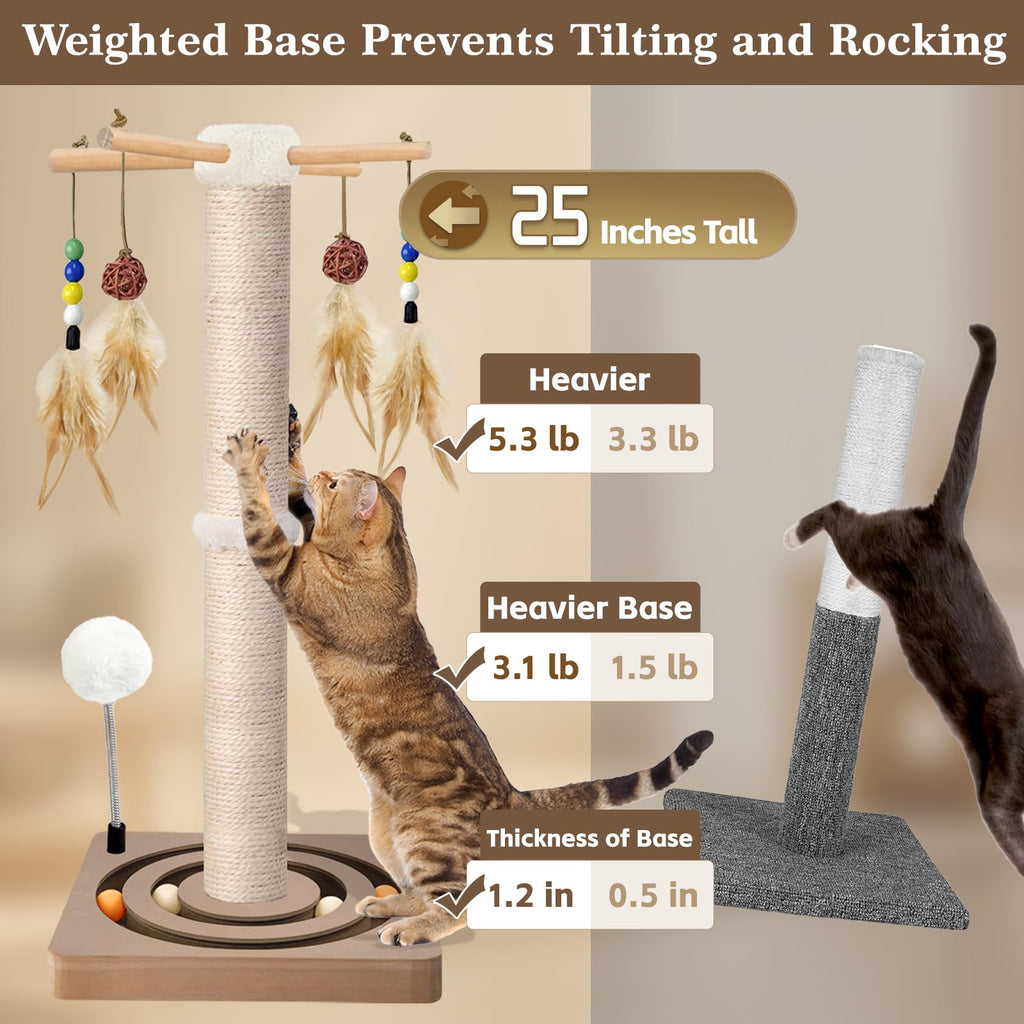 Sisal Cat Scratching Post with Toys P95644