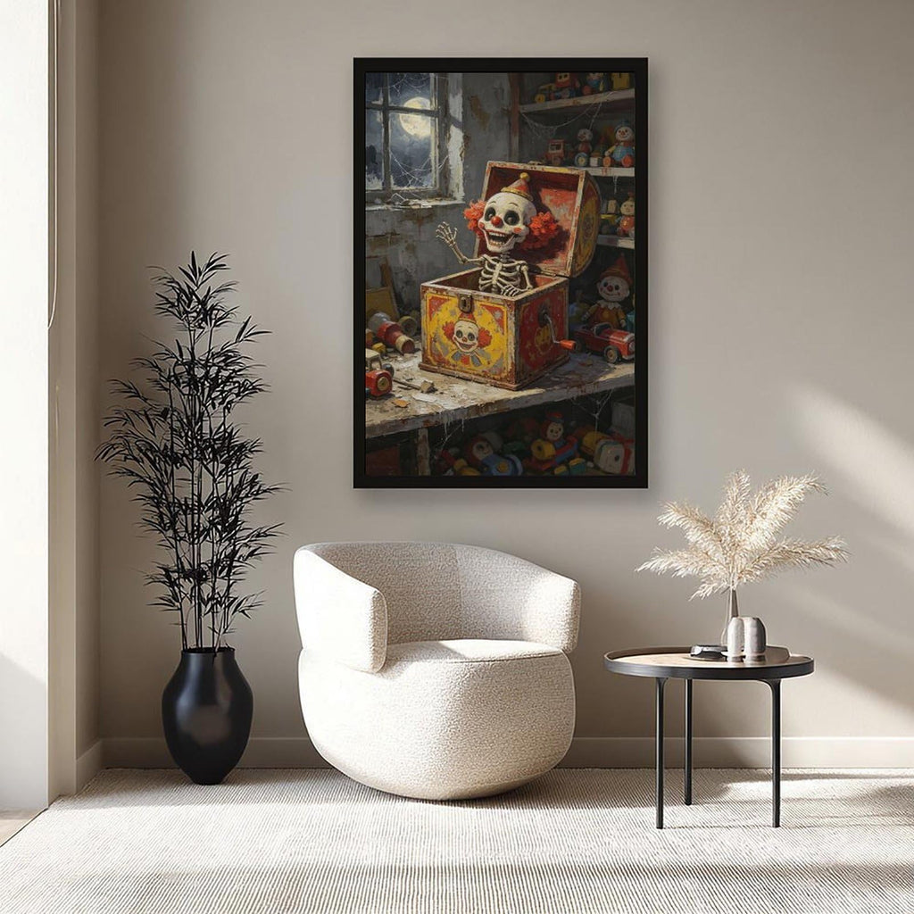 Canvas Wall Art Oil Painting Poster Print with Black Frame 24" L X 36" W E80512