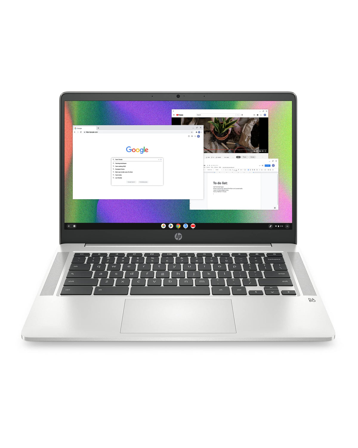 14 Laptop, Intel Celeron N4120, 4 GB RAM, 64 GB eMMC, Chrome OS, Mineral Silver R9915