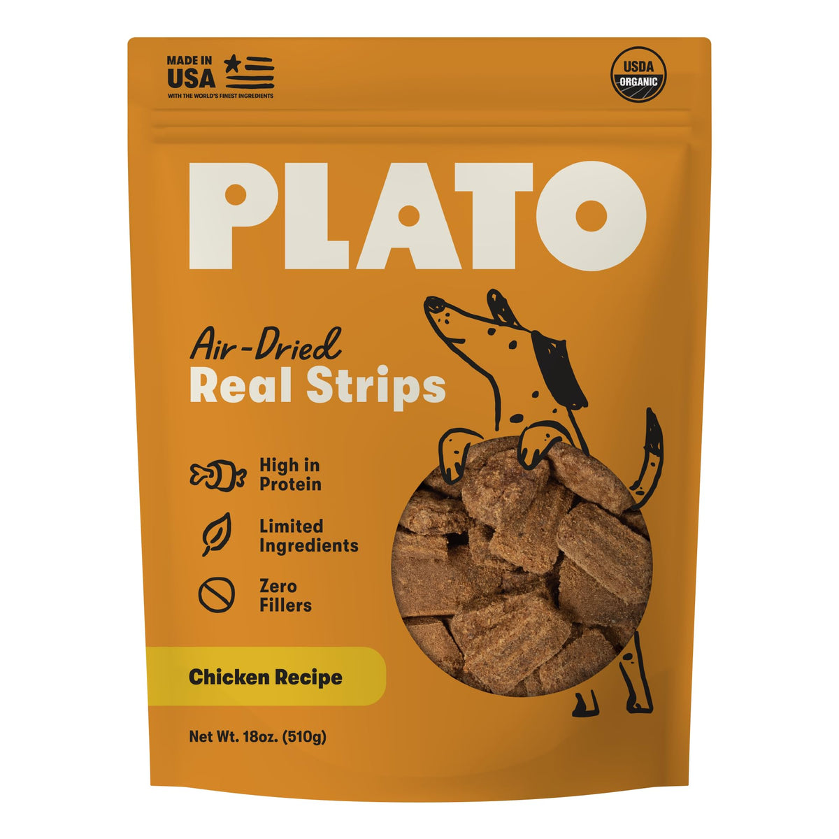 Organic Chicken Recipe Dog Treats, 18 oz T5885